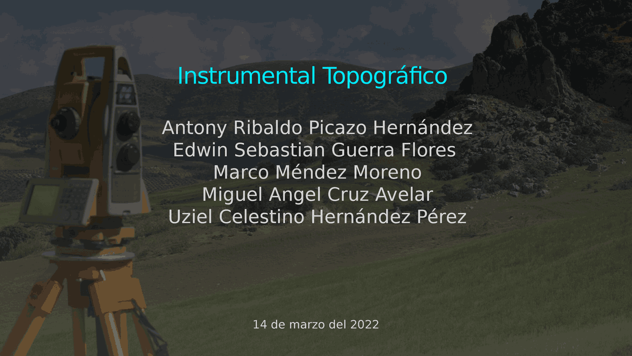 Instrumental topografico diapositivas | Diapositivas de Topografía ...