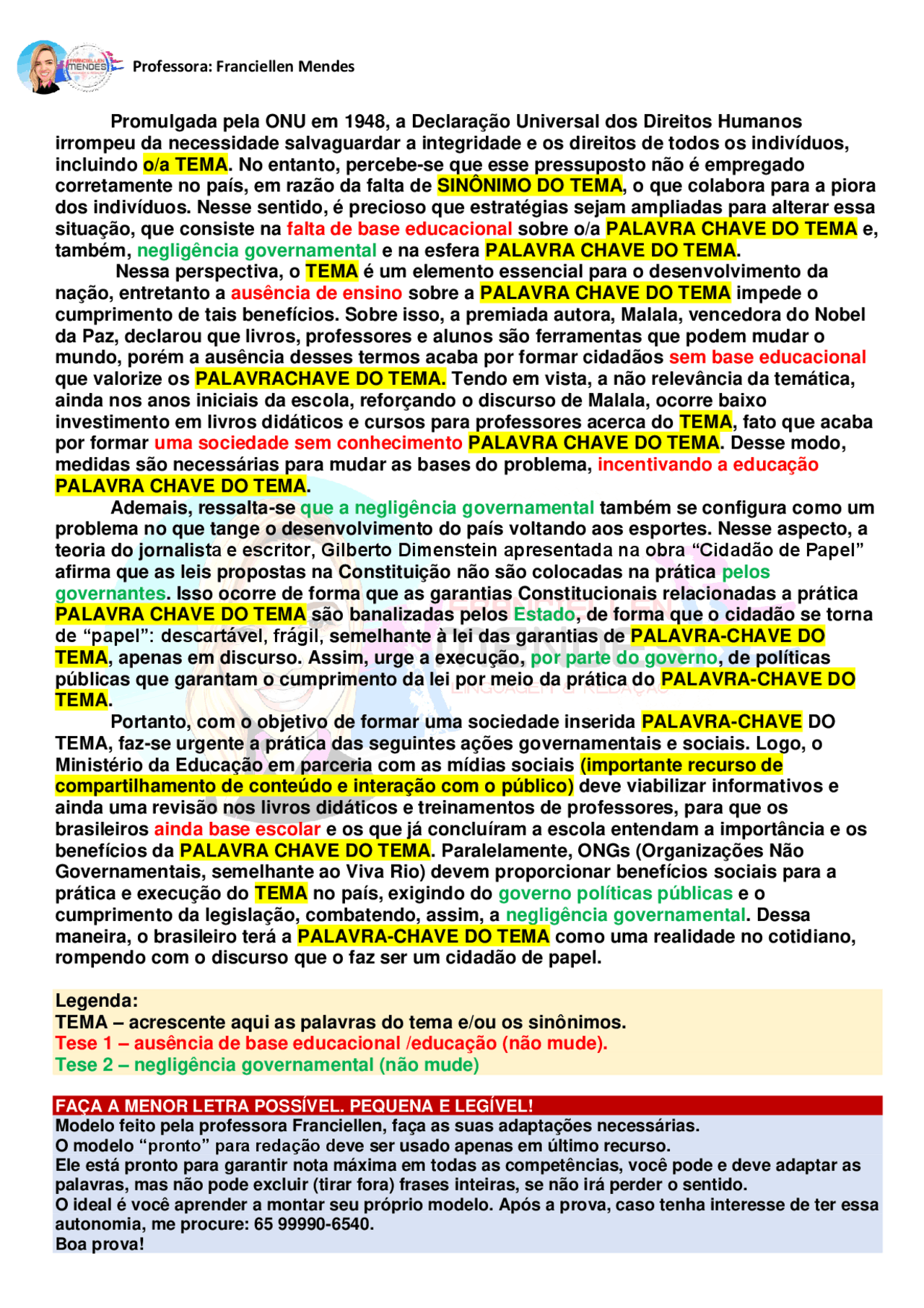 Redação Nota 1000 Constituição Federal - NAZAEDU