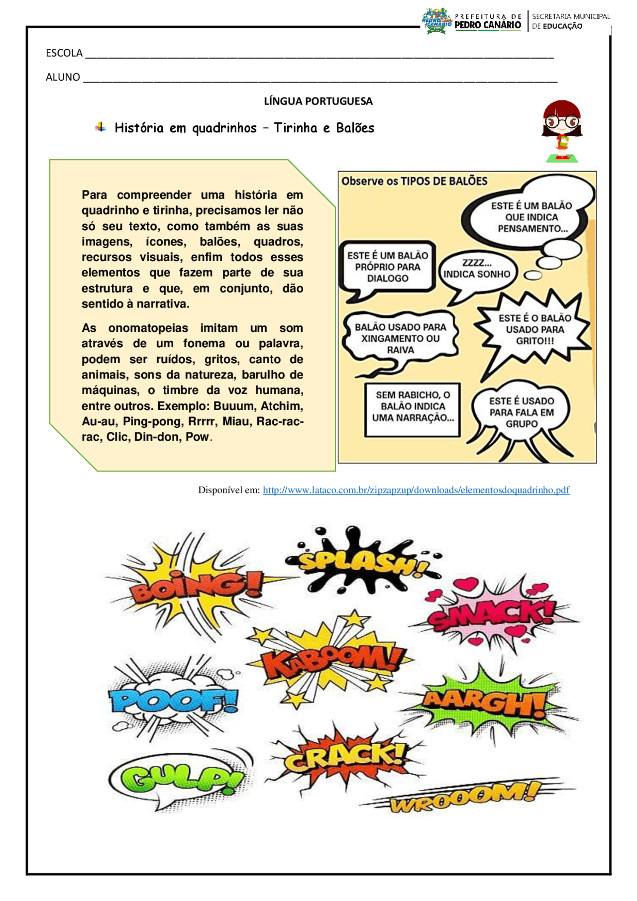 Exemplos De Onomatopeia O Que É Onomatopeia | PDF | Som | Cognição