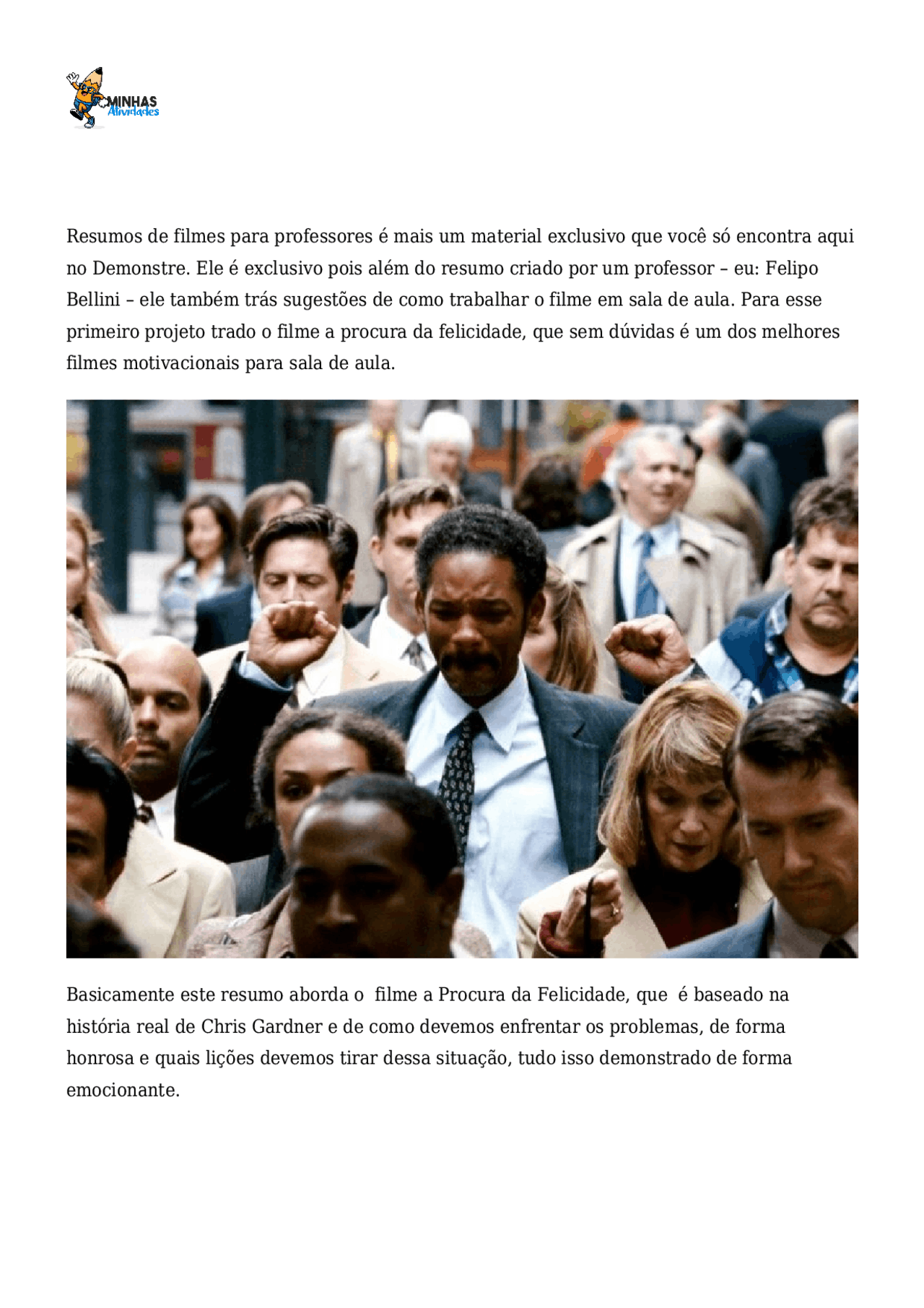 A procura da felicidade – resumo do filme para professores | Slides ...