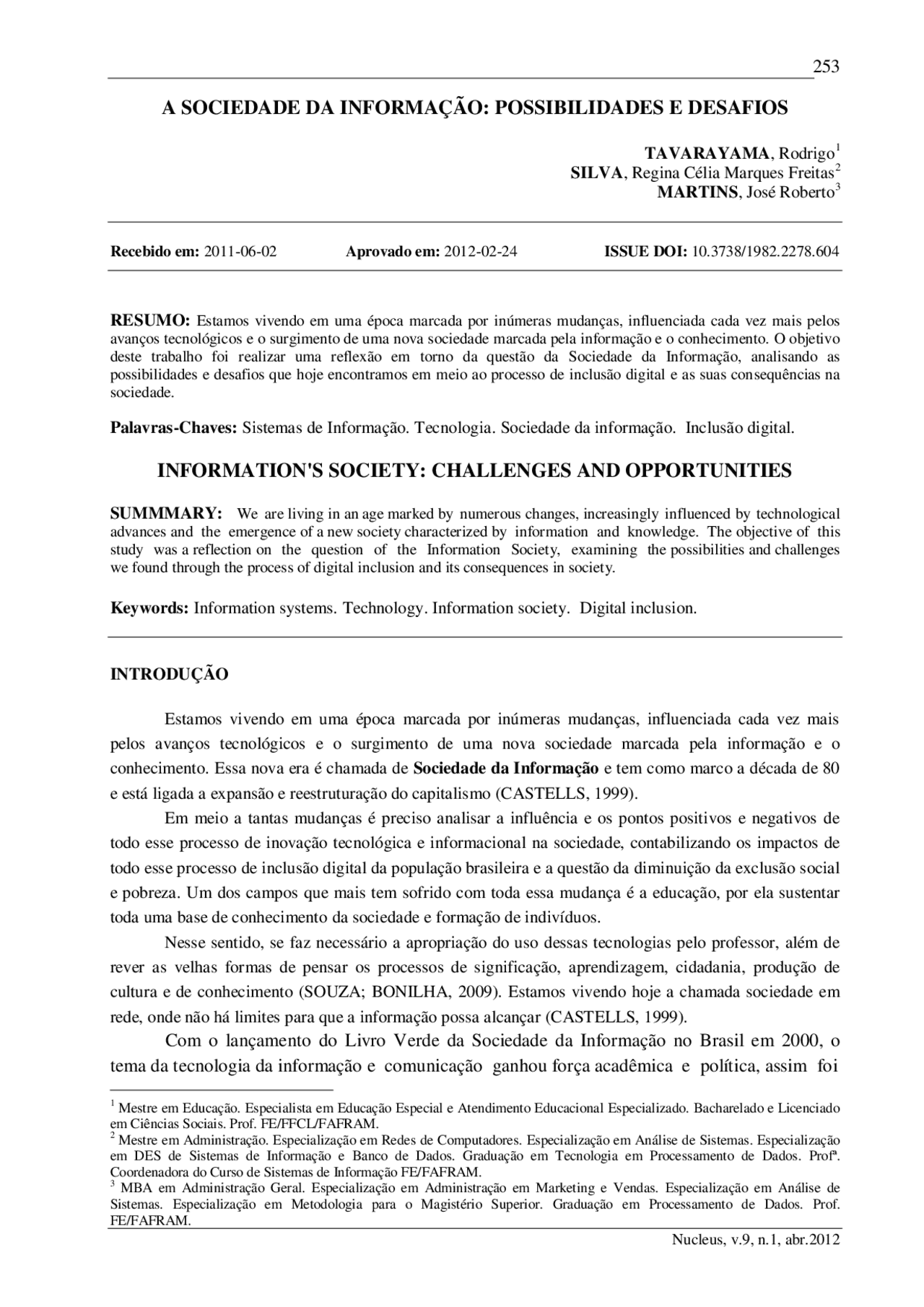 A sociedade da informação: possibilidades e desafios | Apuntes ...