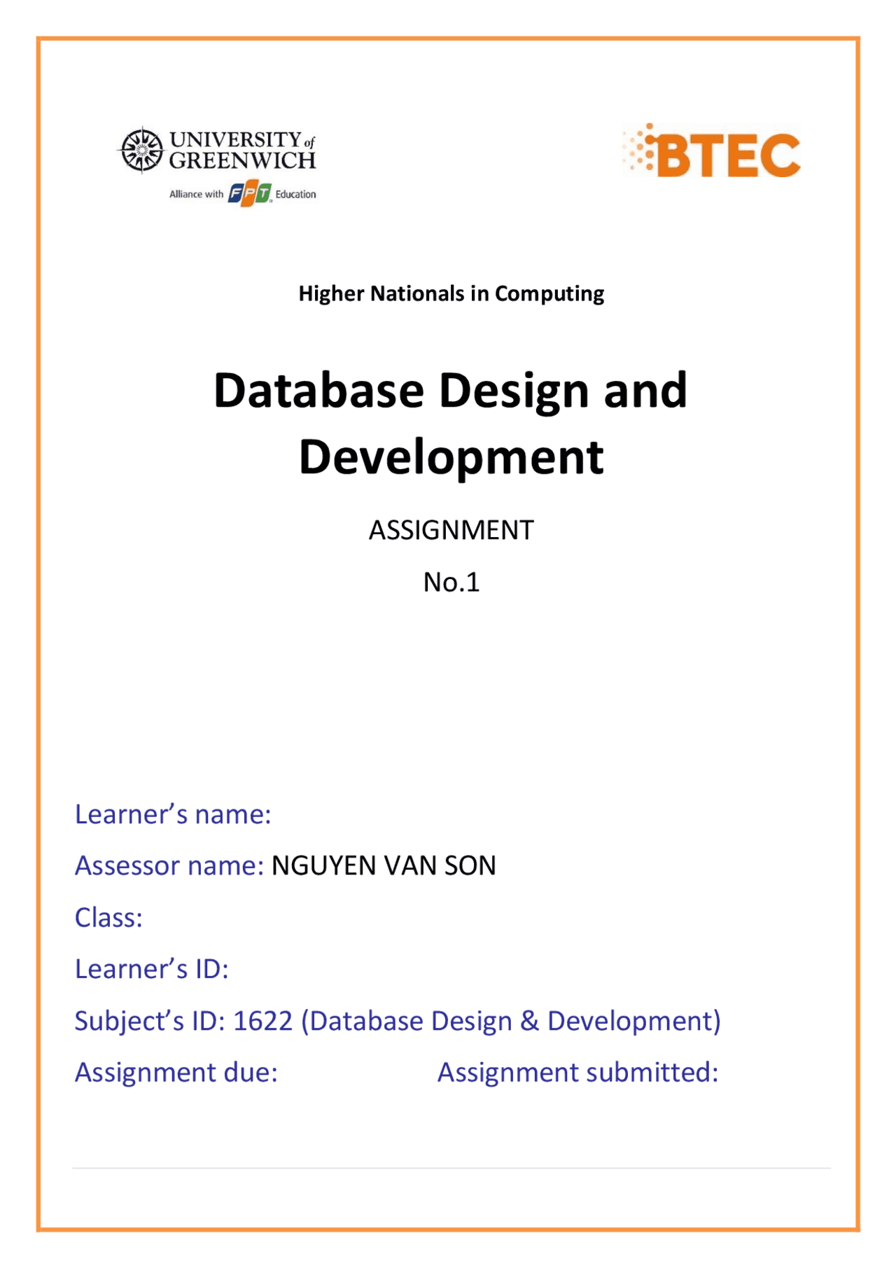 database development database development... Asm1-1622- Database Design & Development | Assignments Database ...