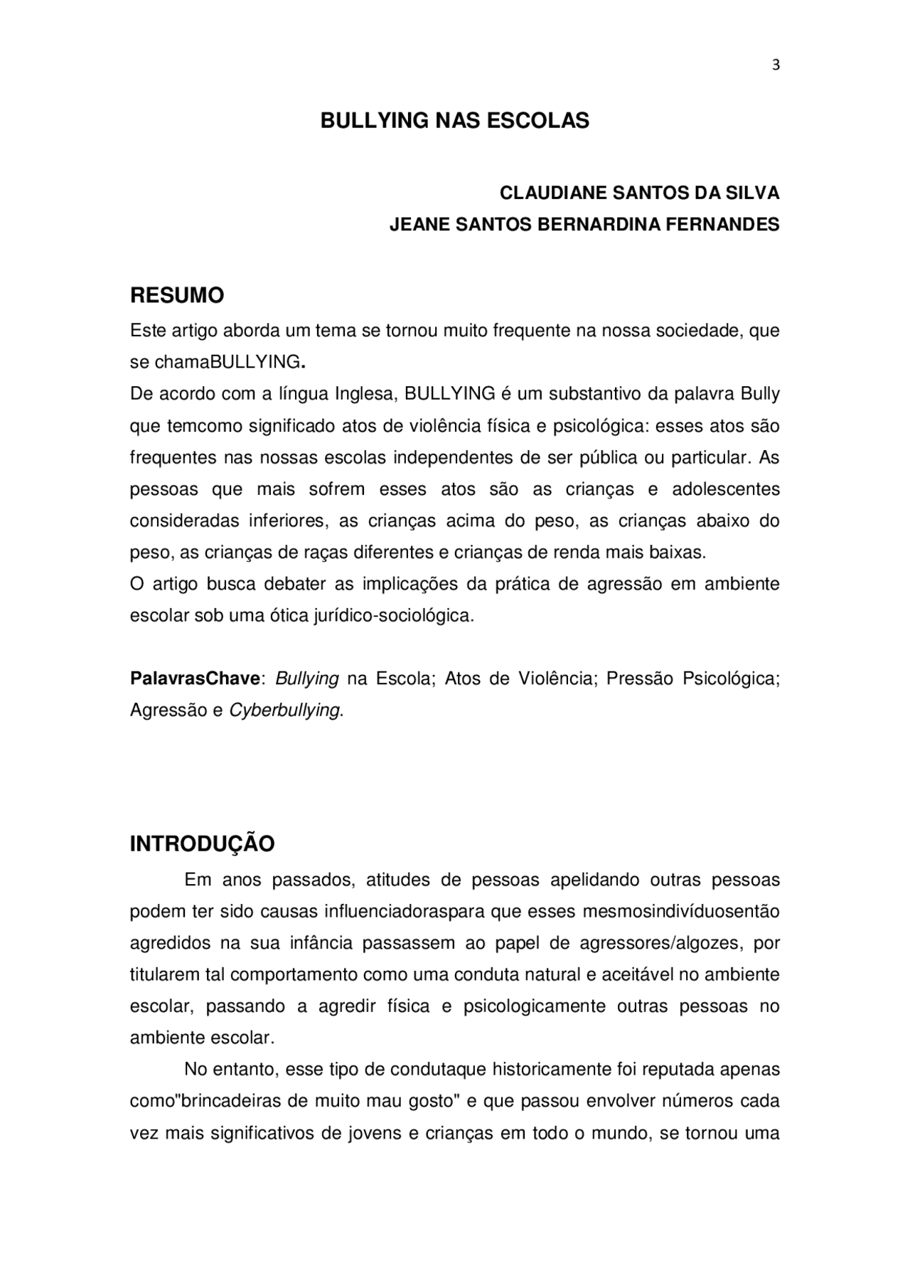 Redação Bullying Nas Escolas - RETOEDU