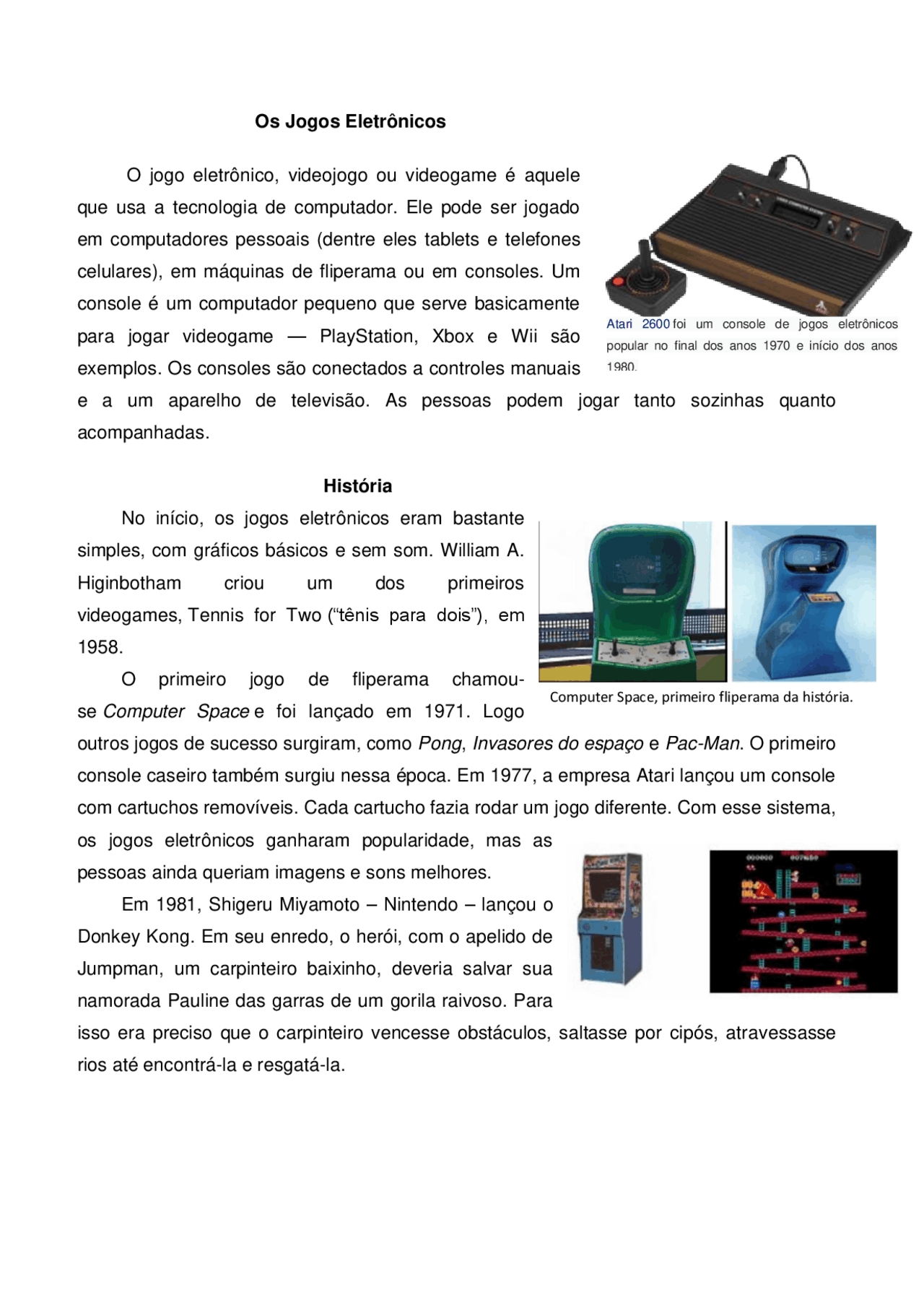 SUGESTÃO 6 e 7 anos jogos eletrônicos.pdf | Notas de aula História ...