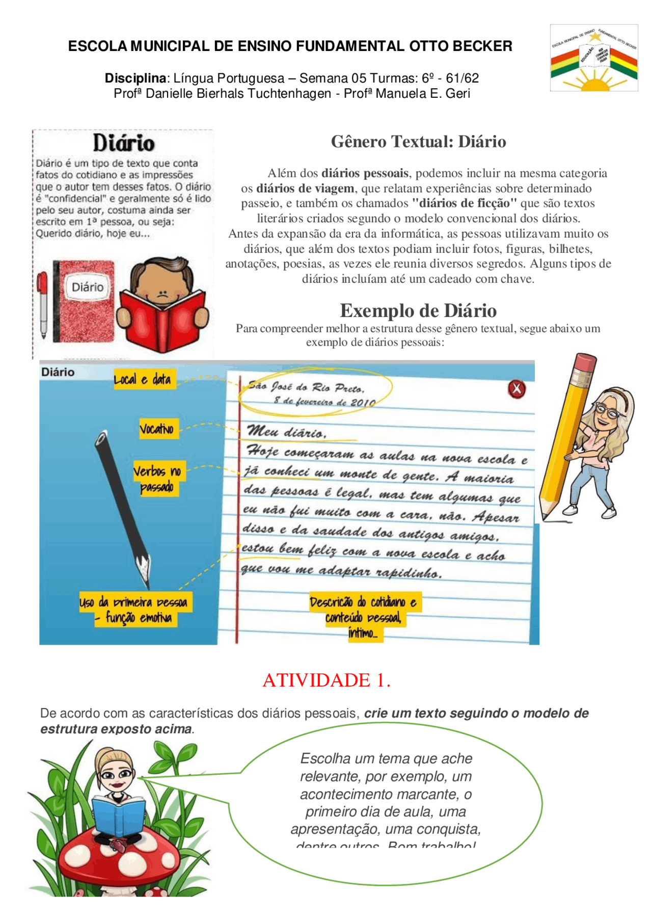 Gênero Textual Diário 3 Ano - RETOEDU
