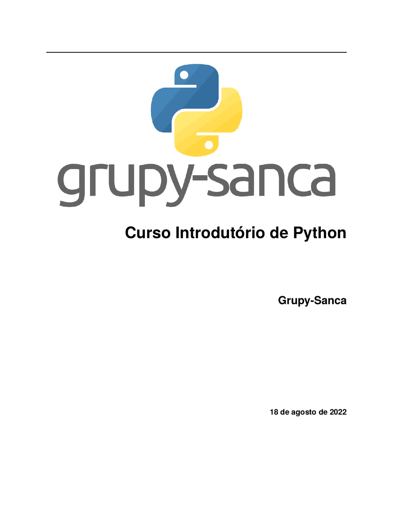 Curso Introdutório de Python - Grupy-Sanca | Exercícios Física | Docsity