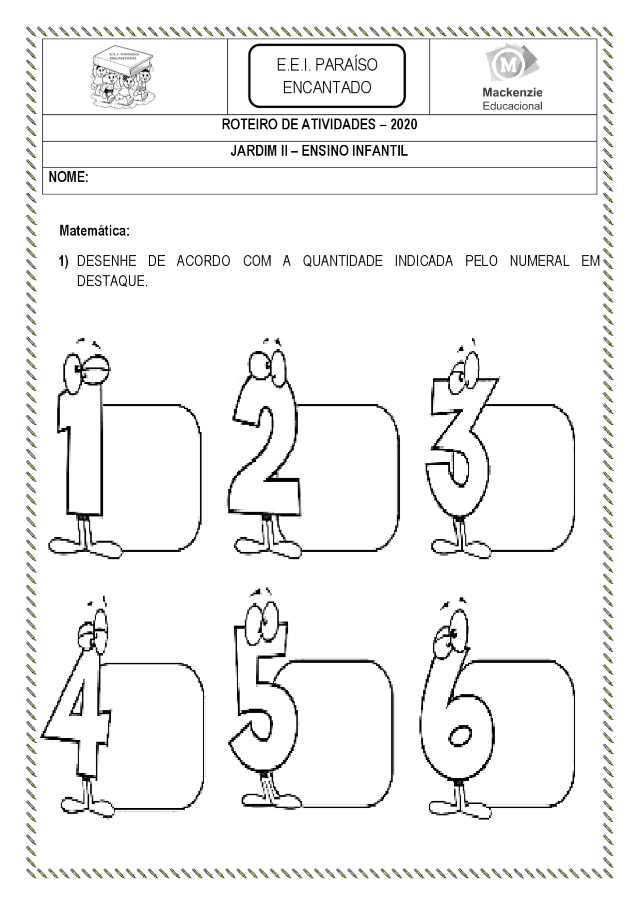 JARDIM-2-ATIVIDADES-1.pdf | Notas de estudo Matemática | Docsity