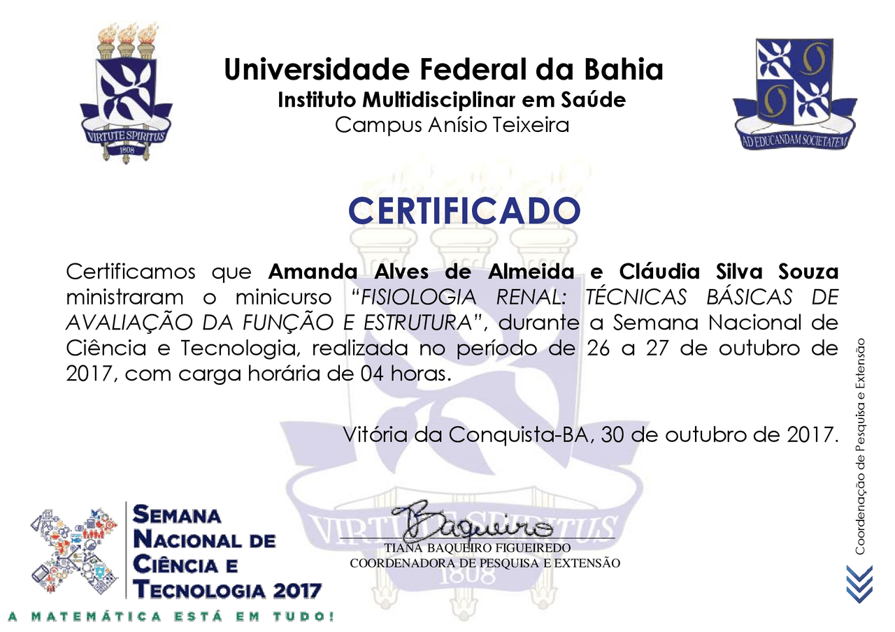 CERTIFICADO | Lecture notes Physiology | Docsity