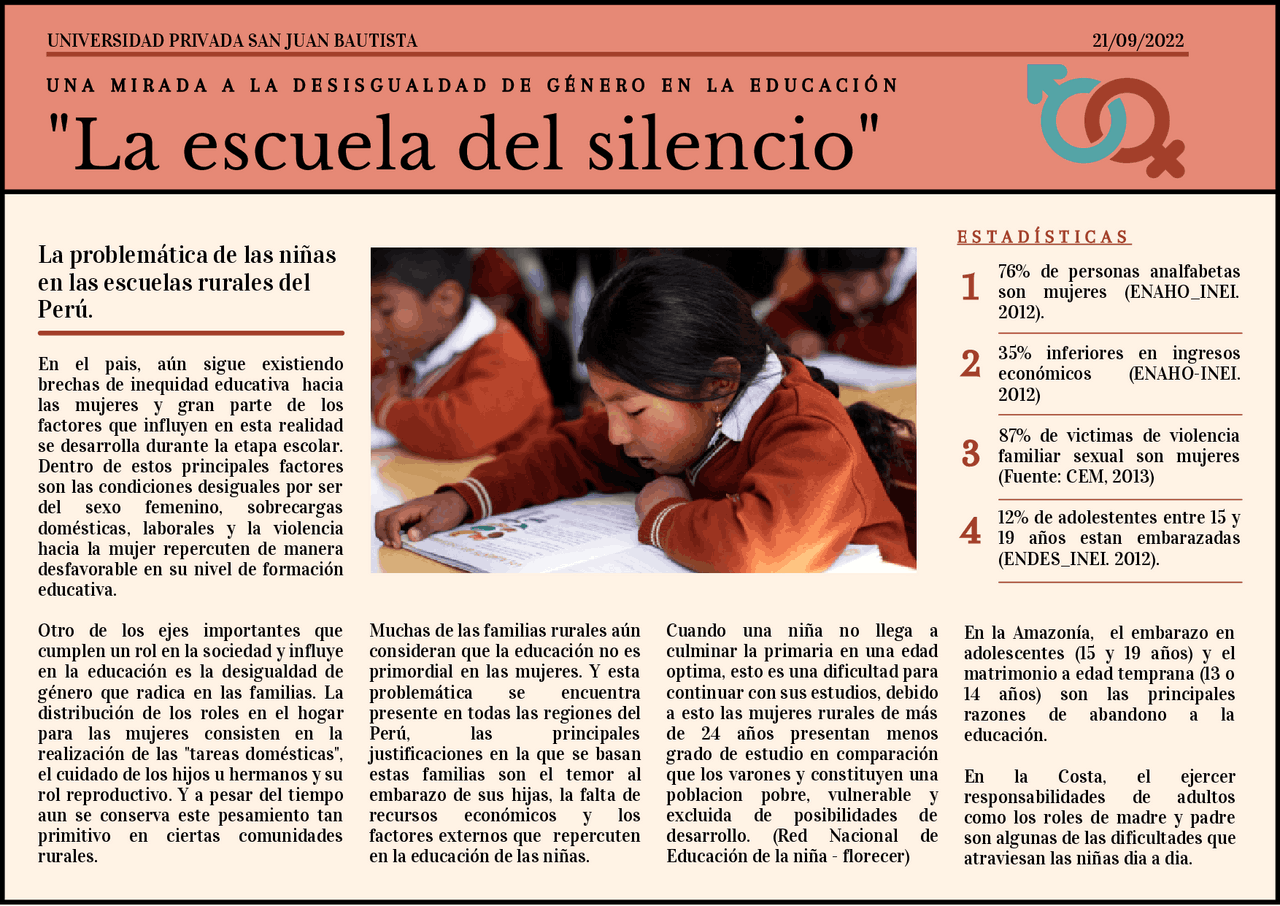 NOTA PERIODISTICA: IGUALDAD DE GENERO | Esquemas y mapas conceptuales