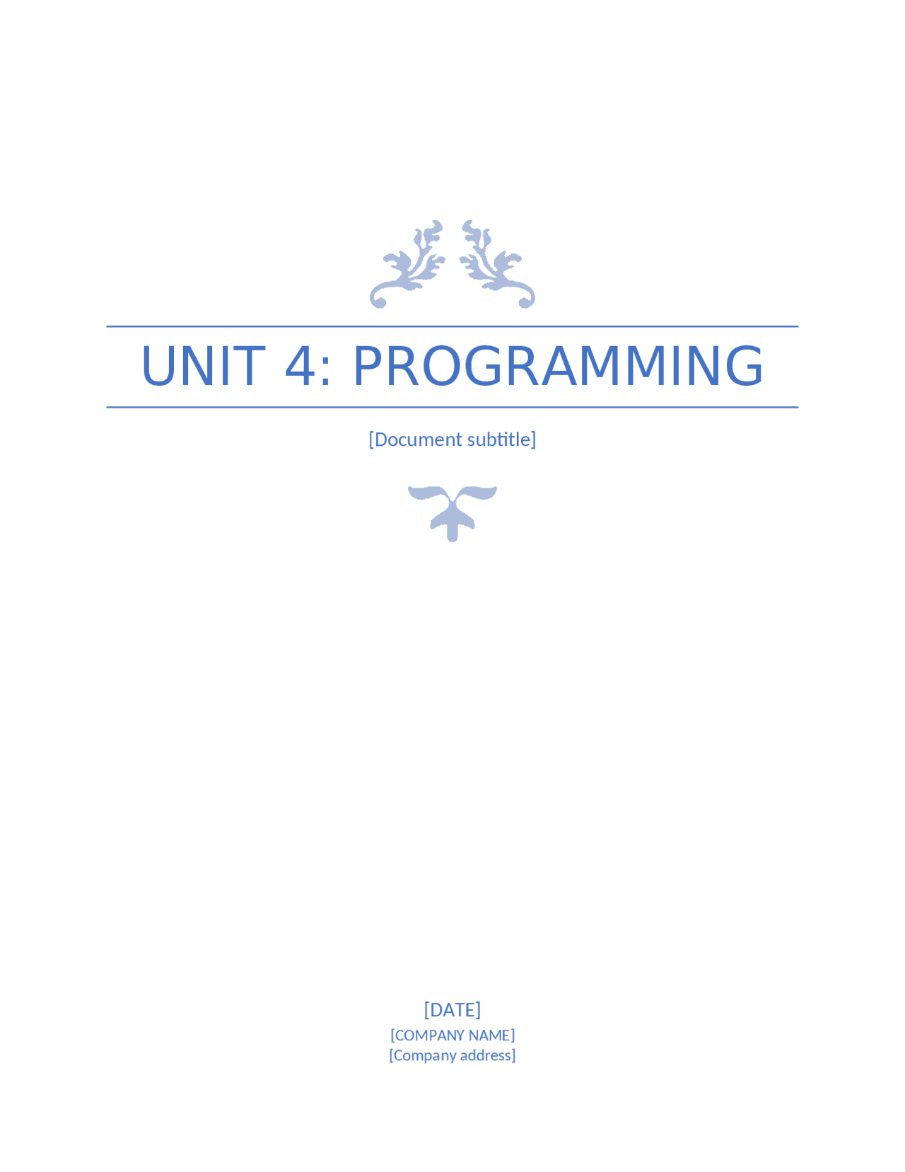 Programming BTEC Level 3 | Study notes Computer science | Docsity