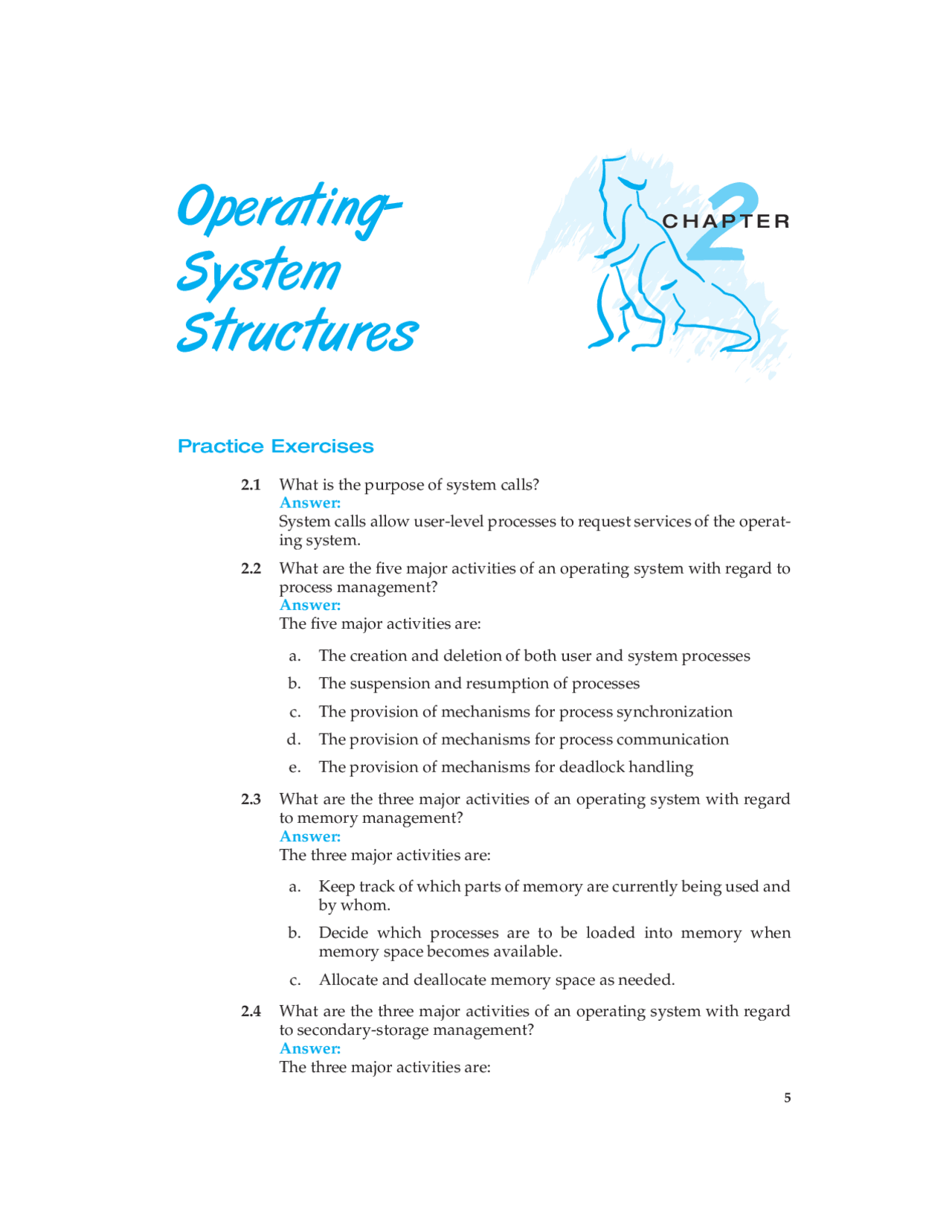 Operating System Concepts Chapter 2 Exercise Solution Part 1 ...
