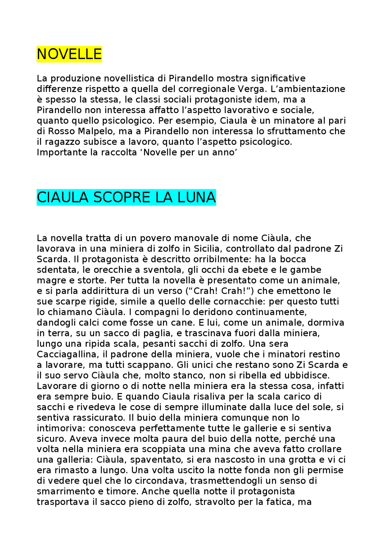 CIAULA SCOPRE LA LUNA Appunti di Italiano Docsity CIAULA SCOPRE LA LUNA Appunti di Italiano Docsity