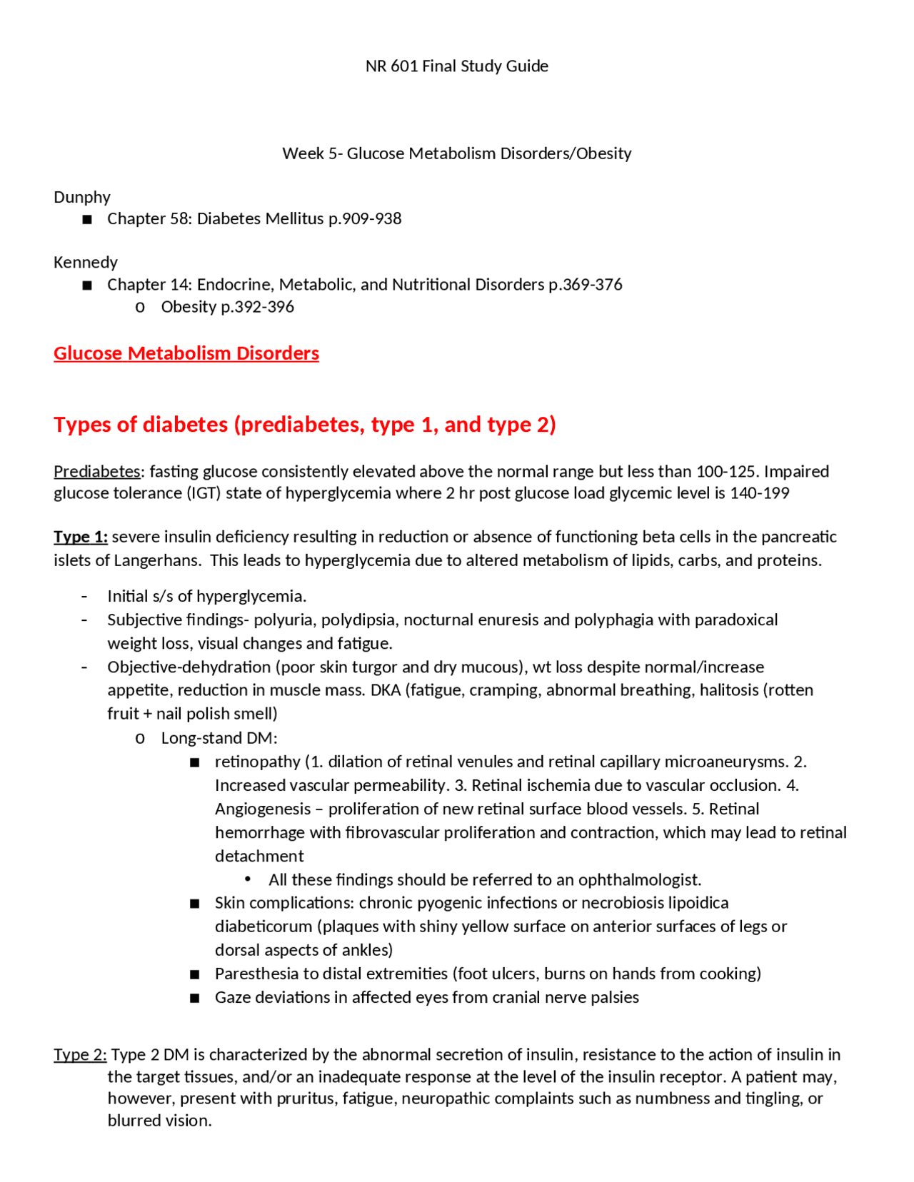 NR 601 Final Study Guide Updated 2022-2023 | Exams Nursing | Docsity