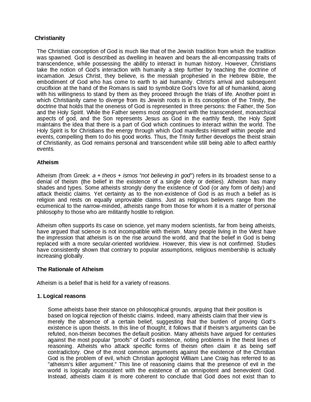THEISTIC PHILOSOPHIES | Lecture notes Religious studies | Docsity