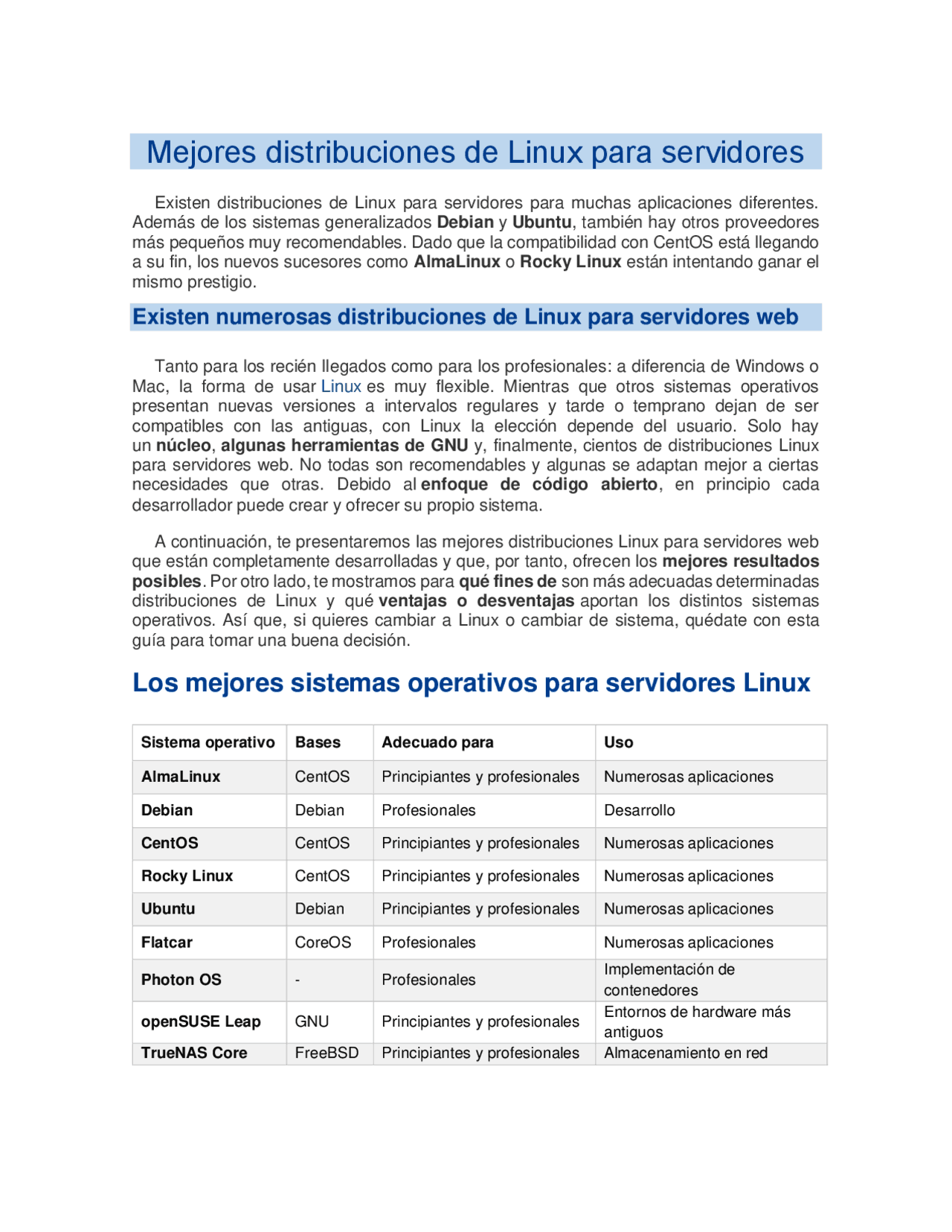 Mejores distribuciones de Linux para servidores | Guías, Proyectos ...