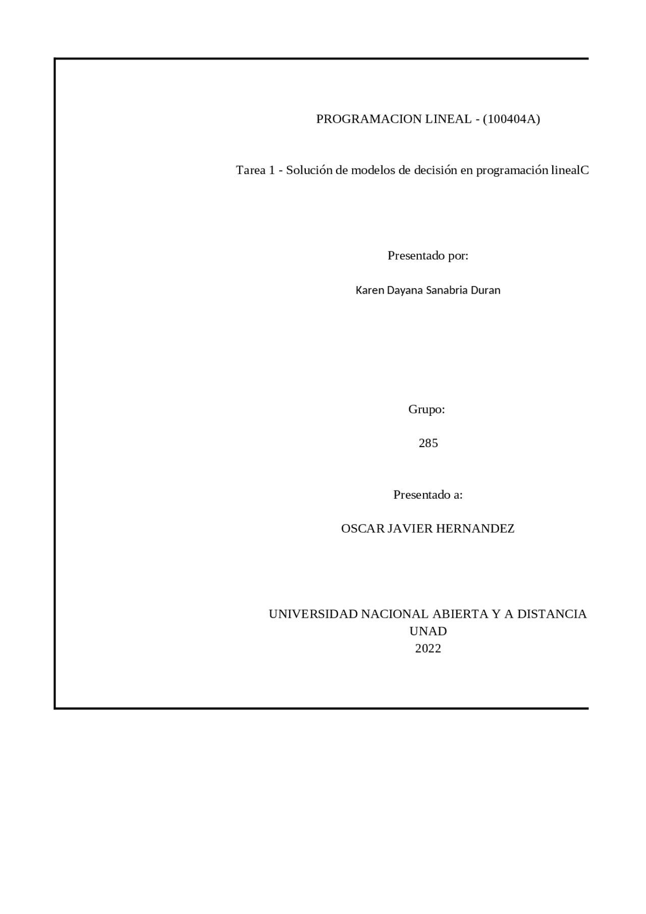 Formato de programacion lineal | Apuntes de Física Matemática | Docsity