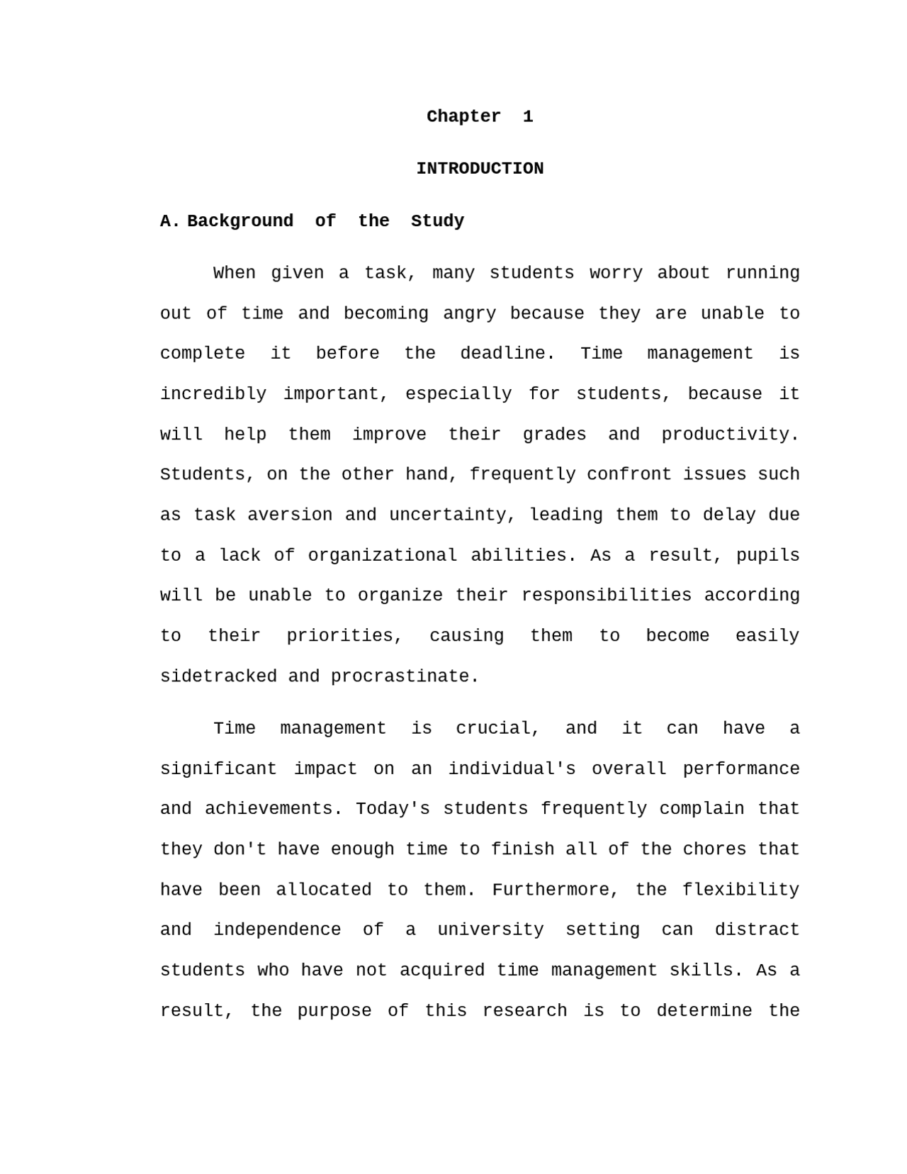 Practical Research 1- Time Management of a Student during Online ...