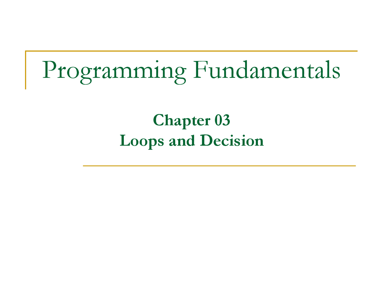 Chapter - 02 - Programming fundamental - Programming Basics | Slides ...
