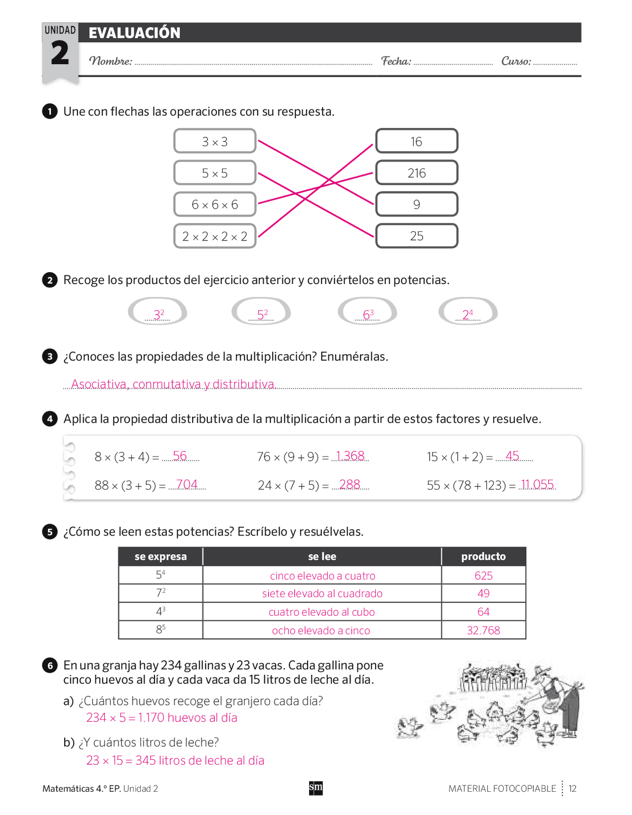 4 primaria matematicas | Apuntes de Matemáticas | Docsity