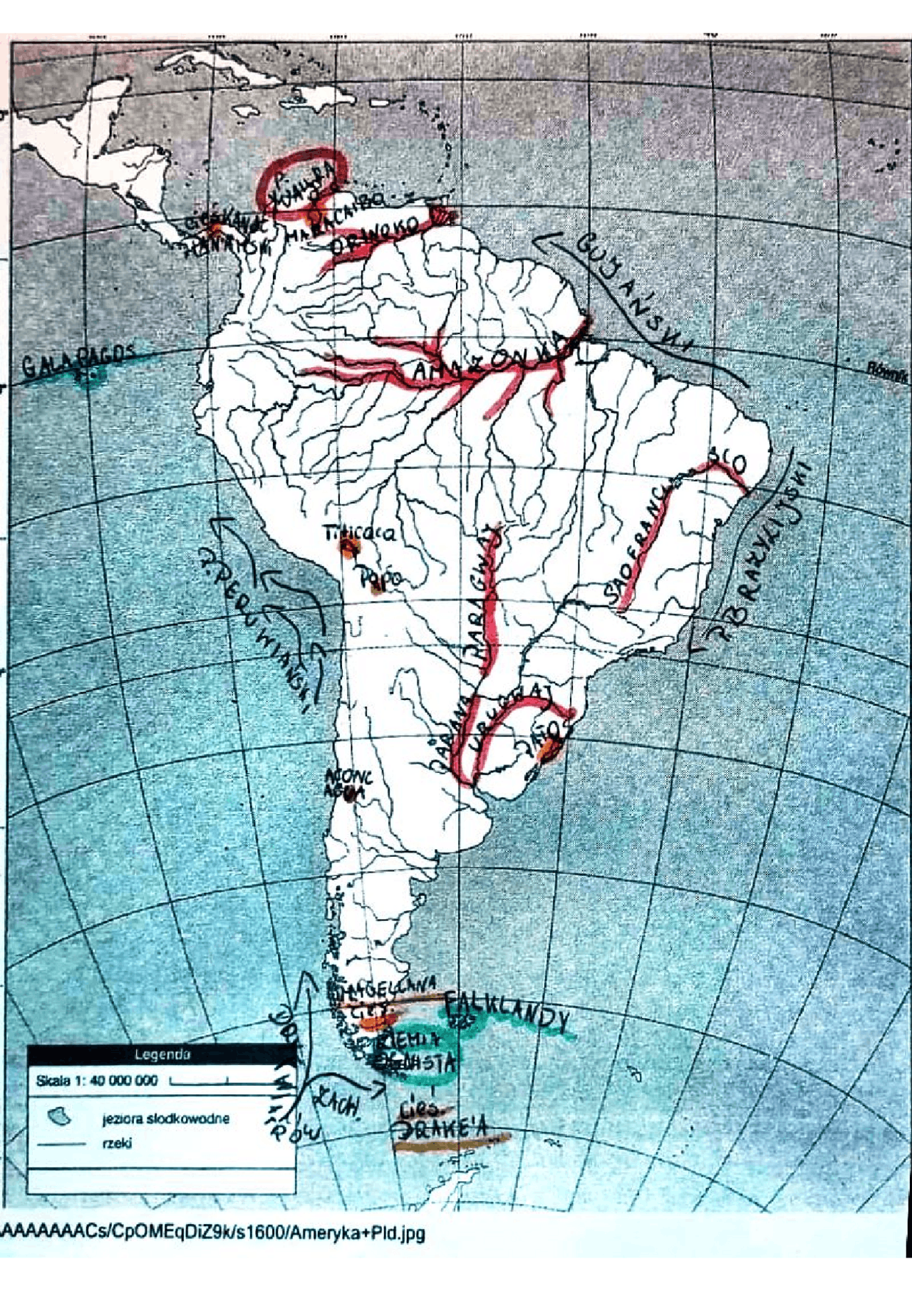 Ameryki poludniowa i polnocna | Schematy Geografia | Docsity