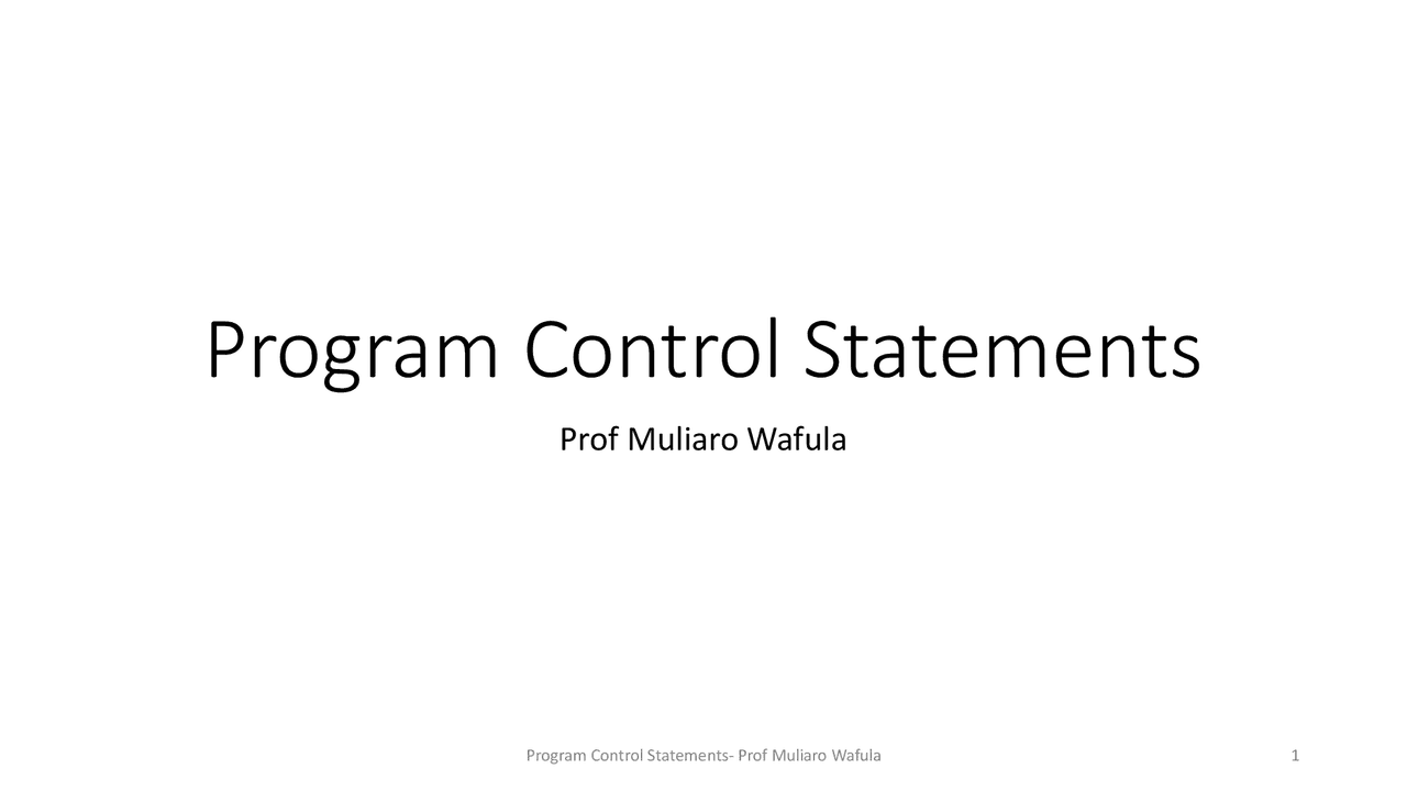 Control statements in programming | Summaries Computer Programming ...