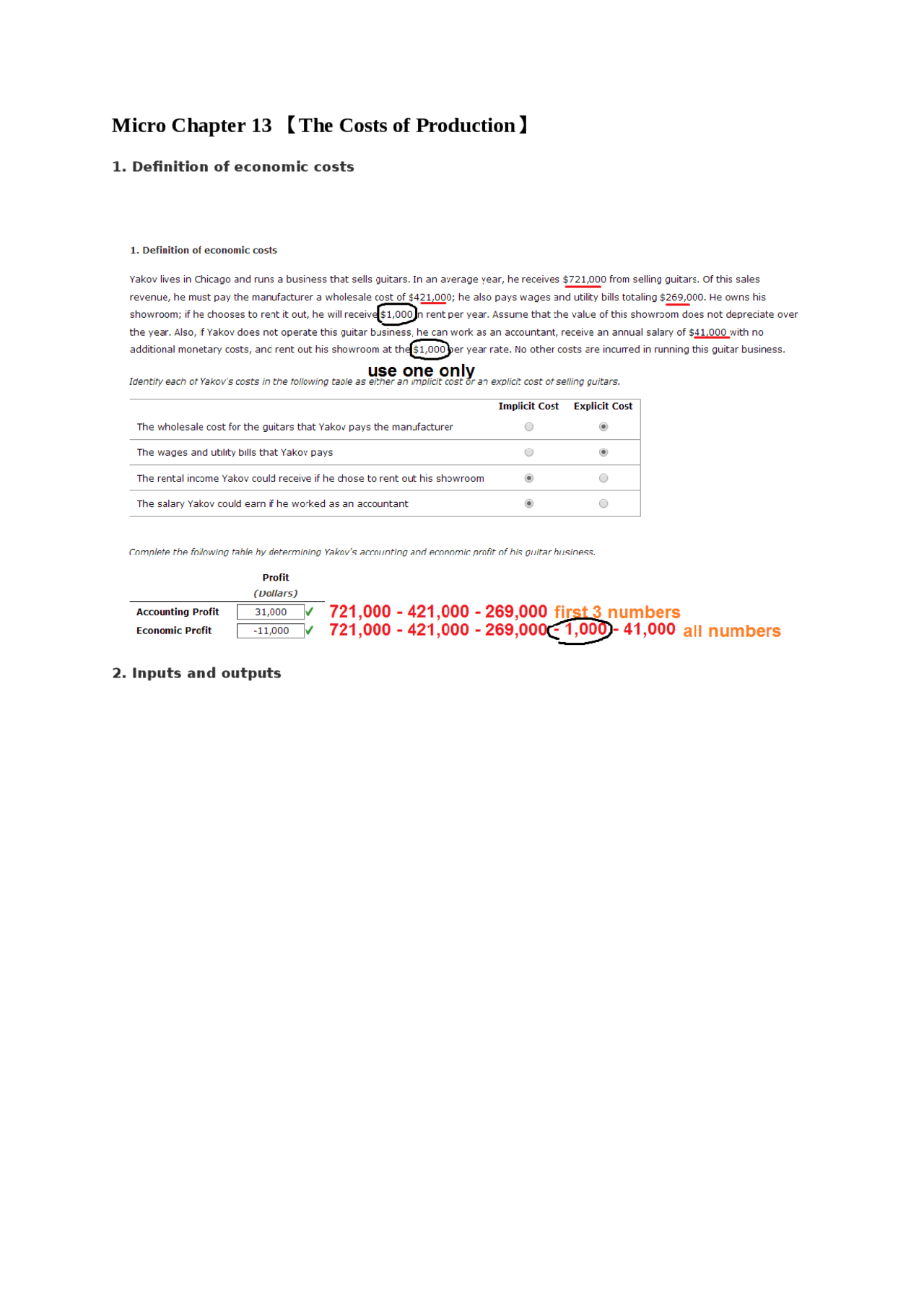 Micro Chapter 13 【The Costs of Production】 | Exercises Macroeconomics |  Docsity