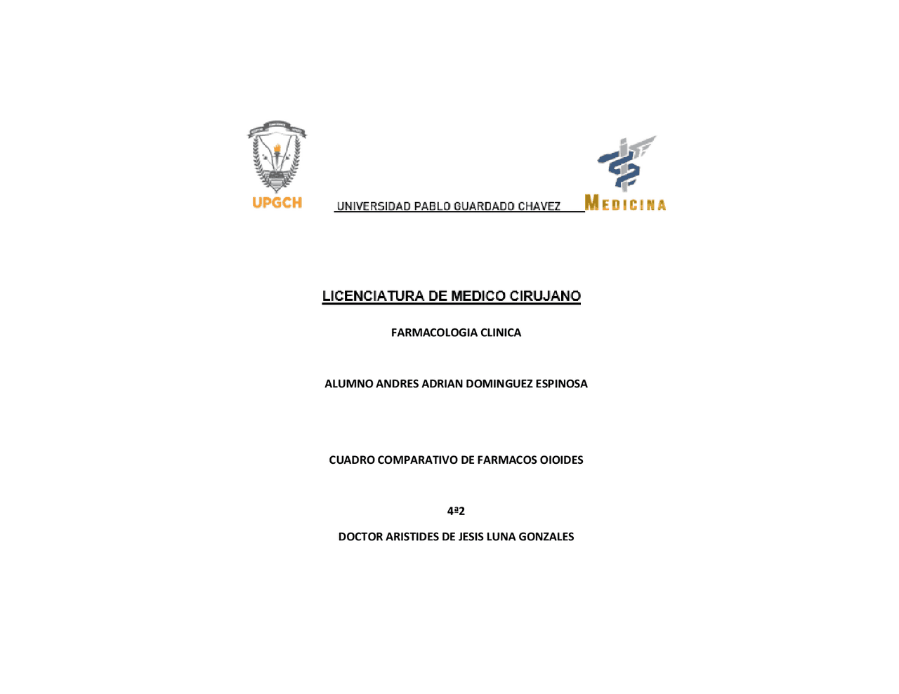 CUADRO COMPARATIVO OPIOIDES Esquemas Y Mapas Conceptuales De Cuadro comparativo opioides esquemas y mapas conceptuales de