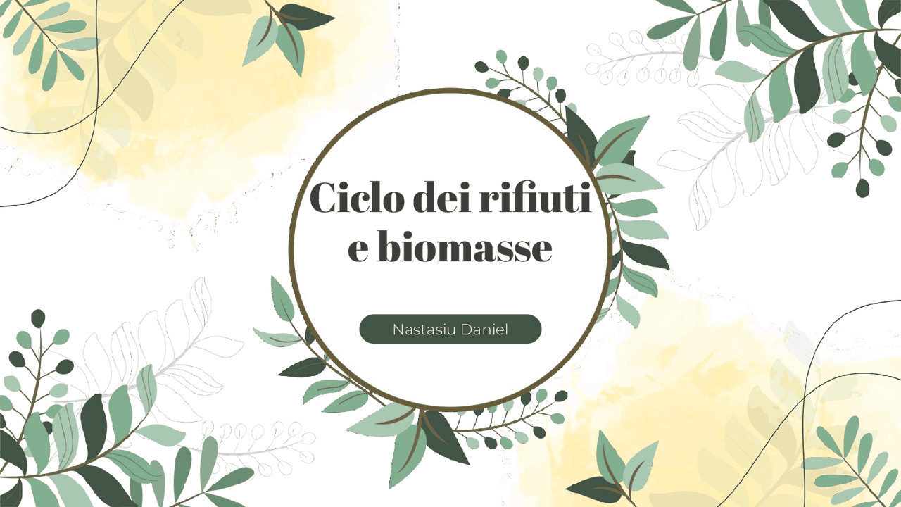 Ciclo dei rifiuti e biomasse | Slide di Chimica | Docsity
