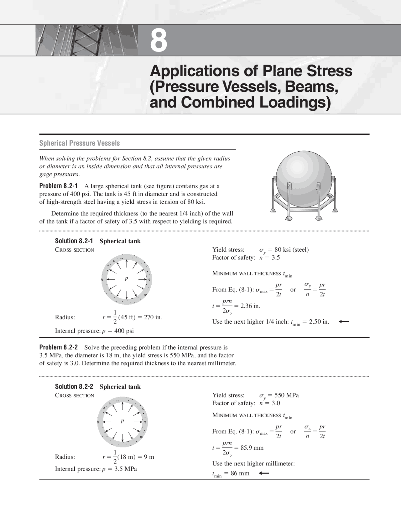 Applications of Plane Stress (Pressure Vessels, Beams, and Combined ...