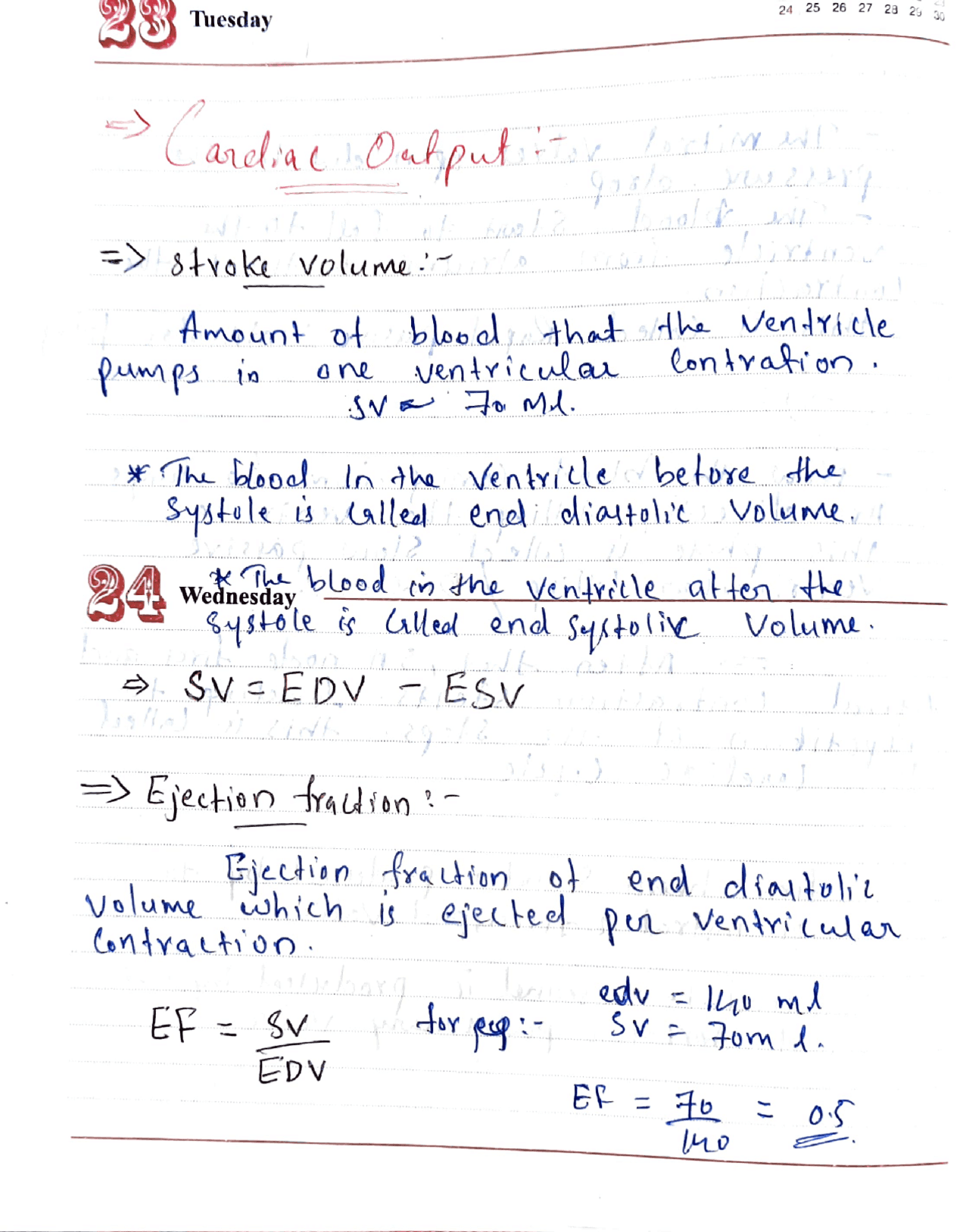 Notes On Output WHAT IS CARDIAC OUTPUT | Study notes Physiology | Docsity