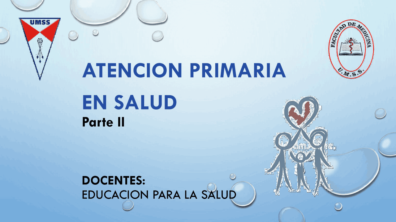 Atención primaria en salud | Apuntes de Medicina | Docsity