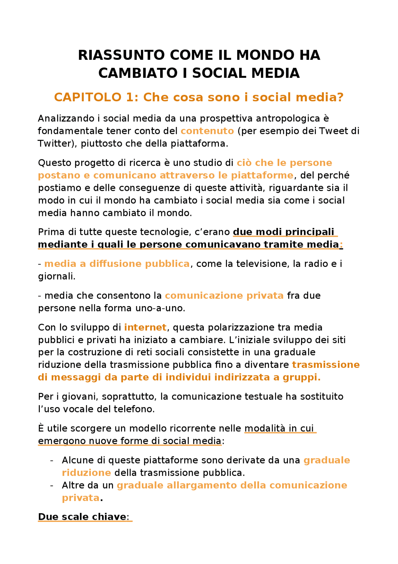 Riassunto "Come il mondo ha cambiato i social" | Dispense di Sociologia ...