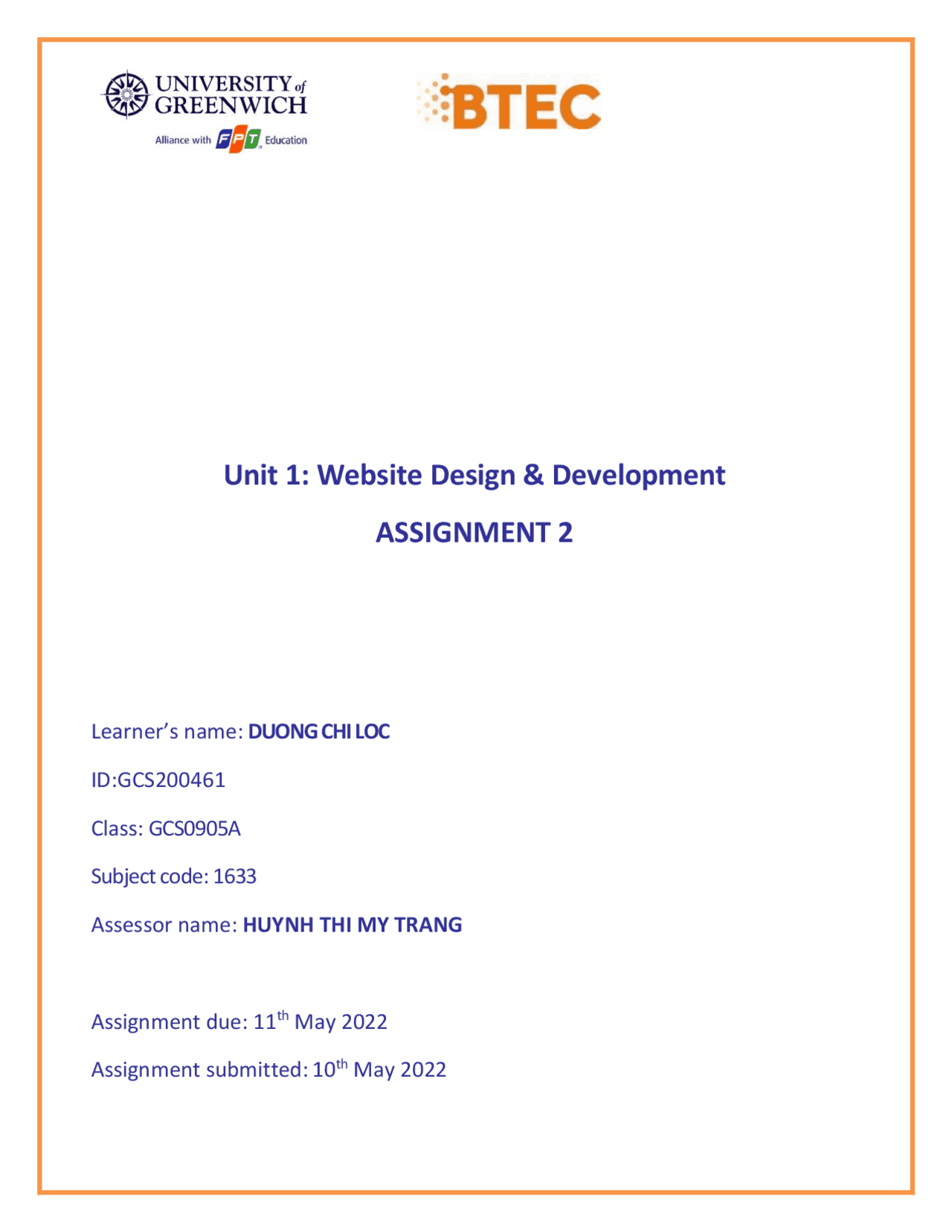 Assignment 2 WEBSITE DESIGN & DEVELOPMENT | Summaries Web Design and ...