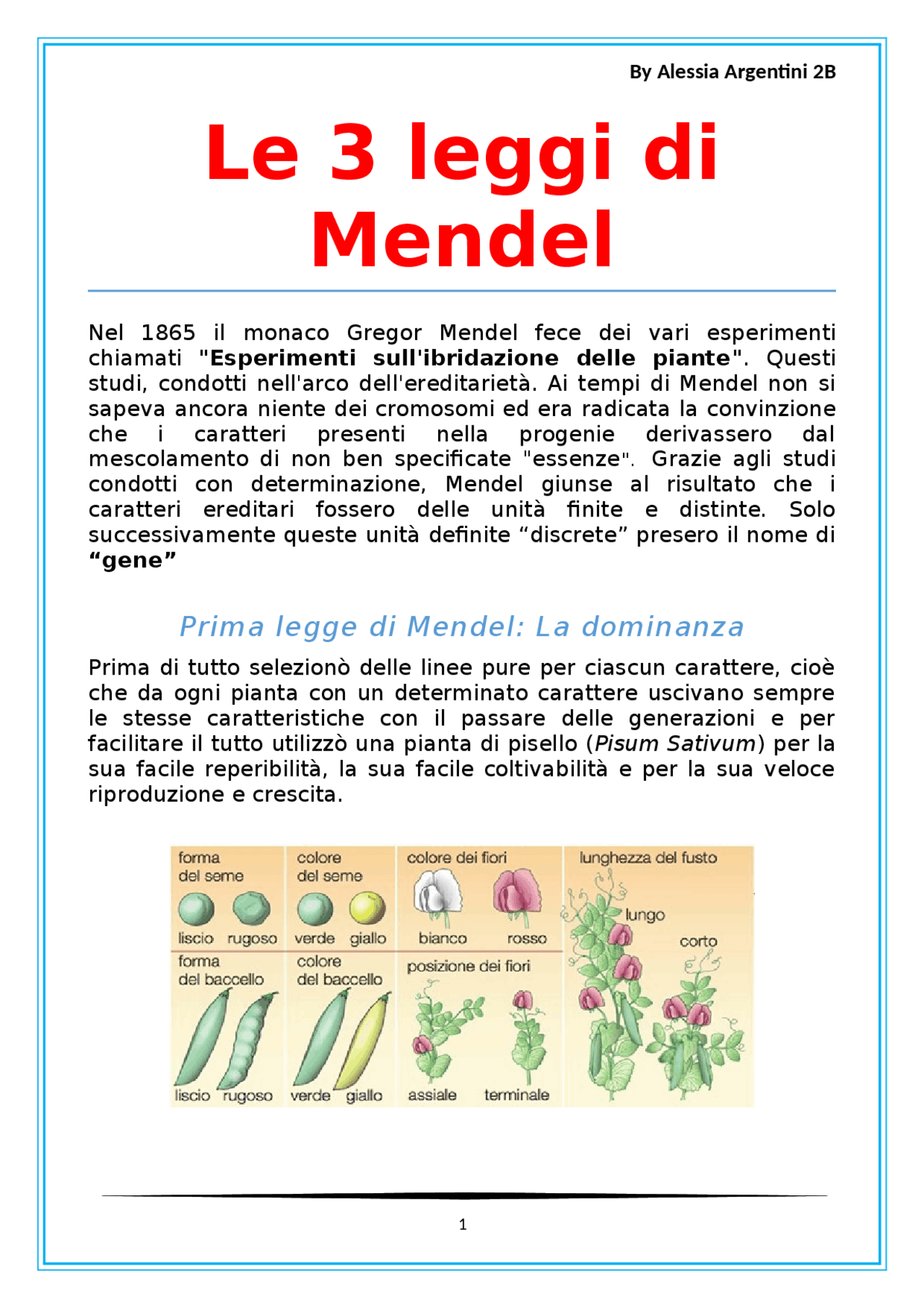 esercizi sulle leggi di mendel