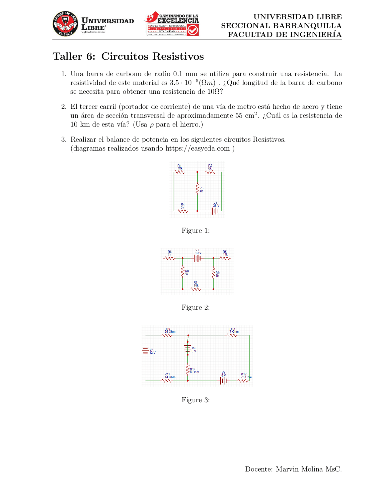 Taller De Circuitos Resistivos Ejercicios De Electromagnetismo Docsity taller-de-circuitos-resistivos-ejercicios-de-electromagnetismo-docsity