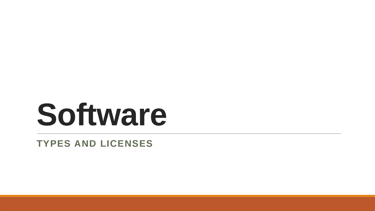 ICT - Lecture -Software types and licenses | Lecture notes Information ...