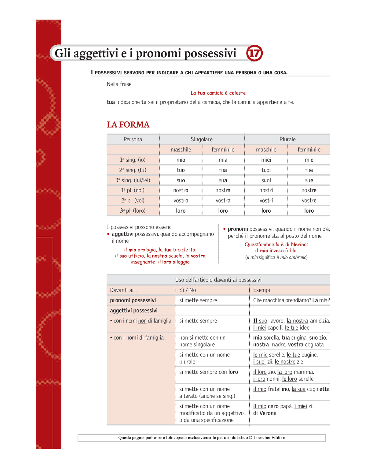 esercizi online di grammatica italiana
