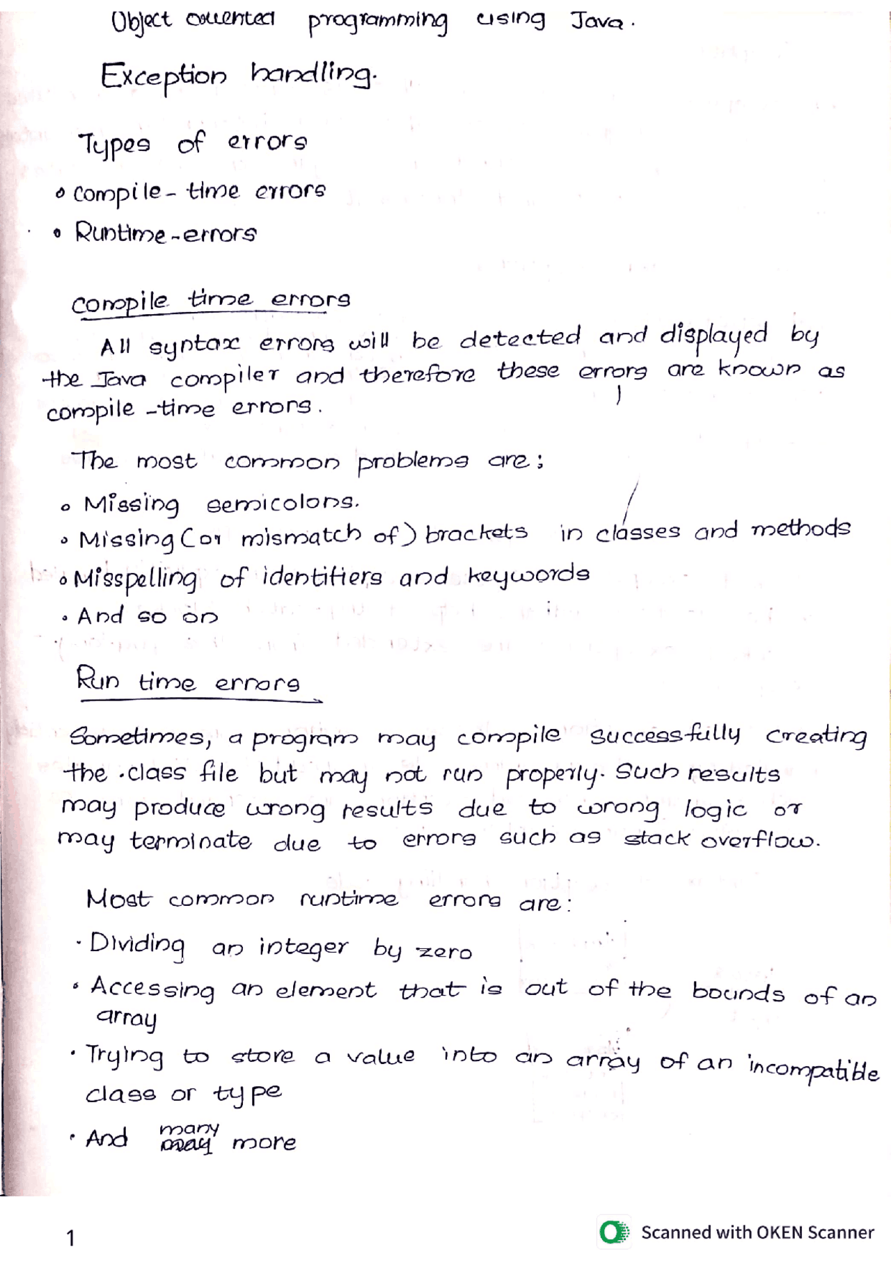 CST205 Object oriented programming using java|KTU|S3 CSE | Study notes ...