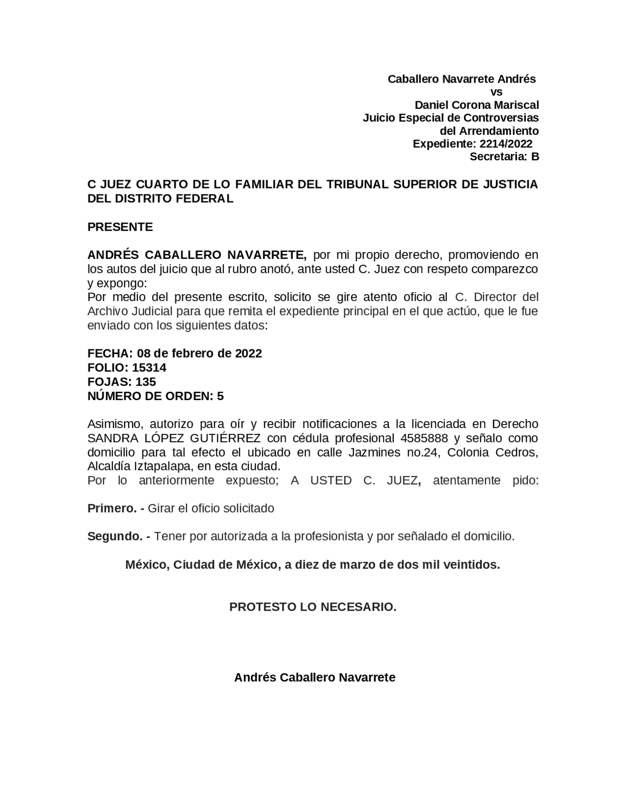 Escrito Devoluci n De Expediente Apuntes De Derecho Docsity escrito-devoluci-n-de-expediente-apuntes-de-derecho-docsity