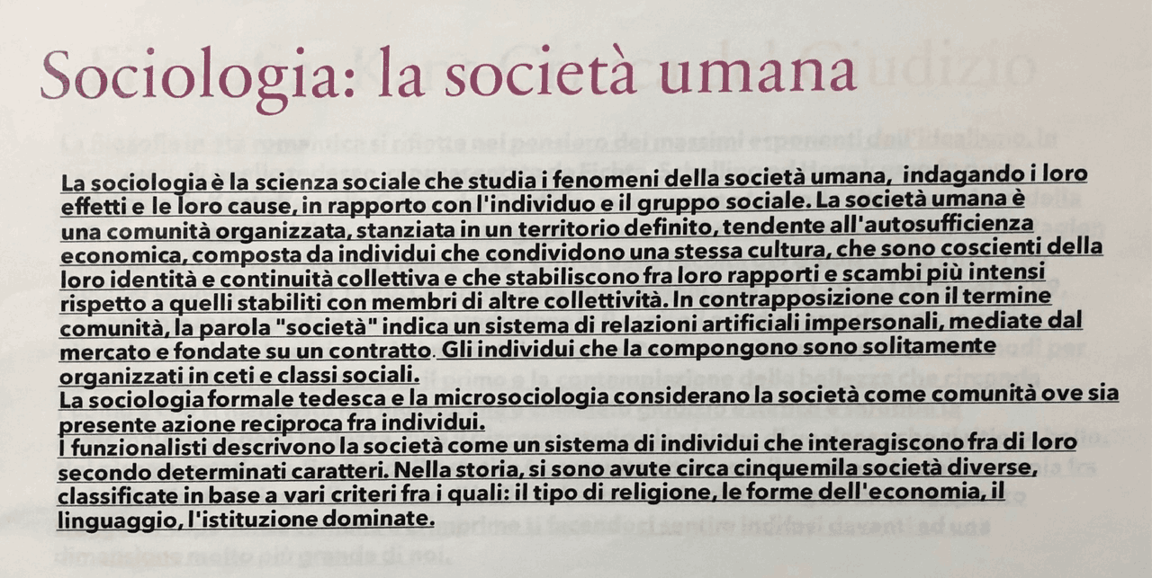 Scienze umane(sociologia) la società umana Dispense di Sociologia
