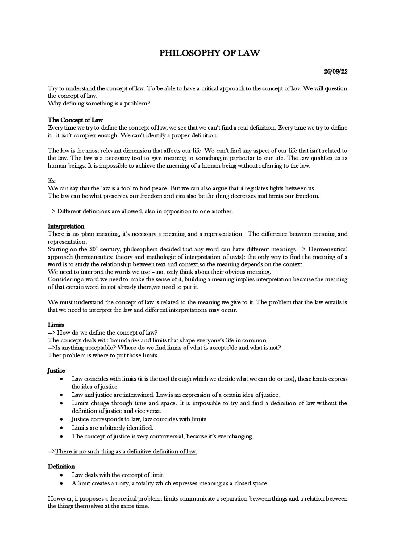 Philosophy of law Global law Dispense di Filosofia del