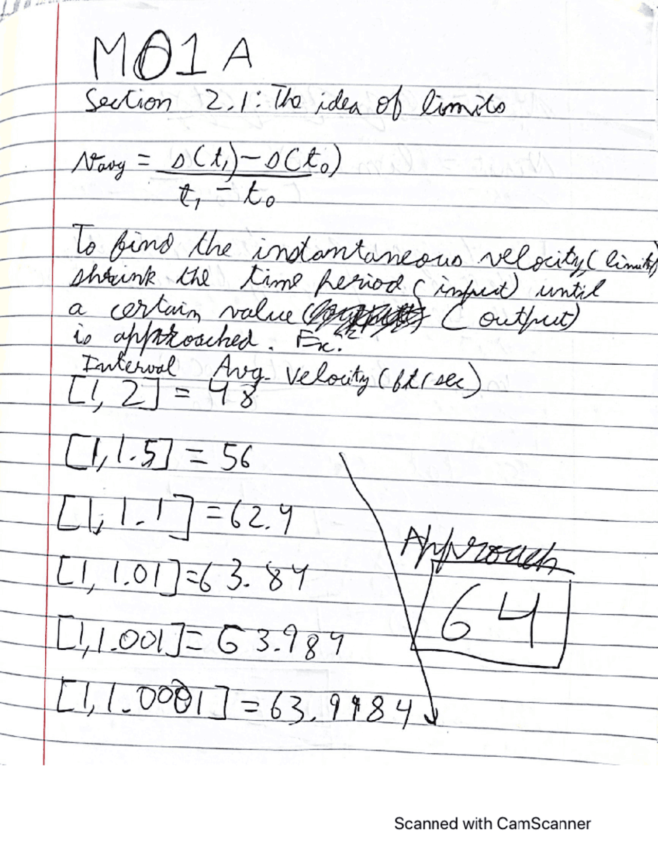 Calculus 1 Module 1 Notes | Study notes Mathematics | Docsity