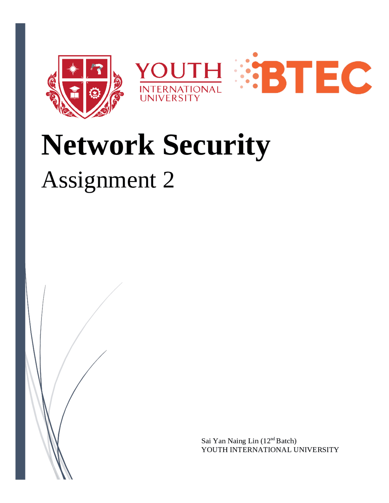 Network Security Assignment | Thesis Computer Science | Docsity
