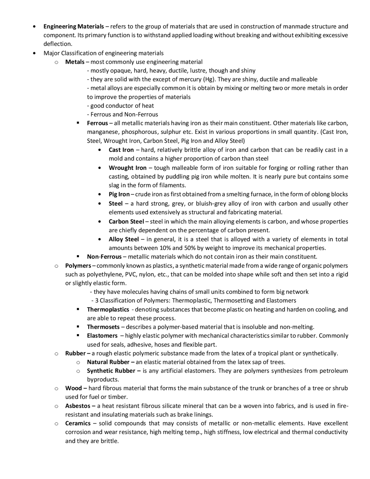 Chap_1_engineering_materials_reviewer | Study notes Engineering ...
