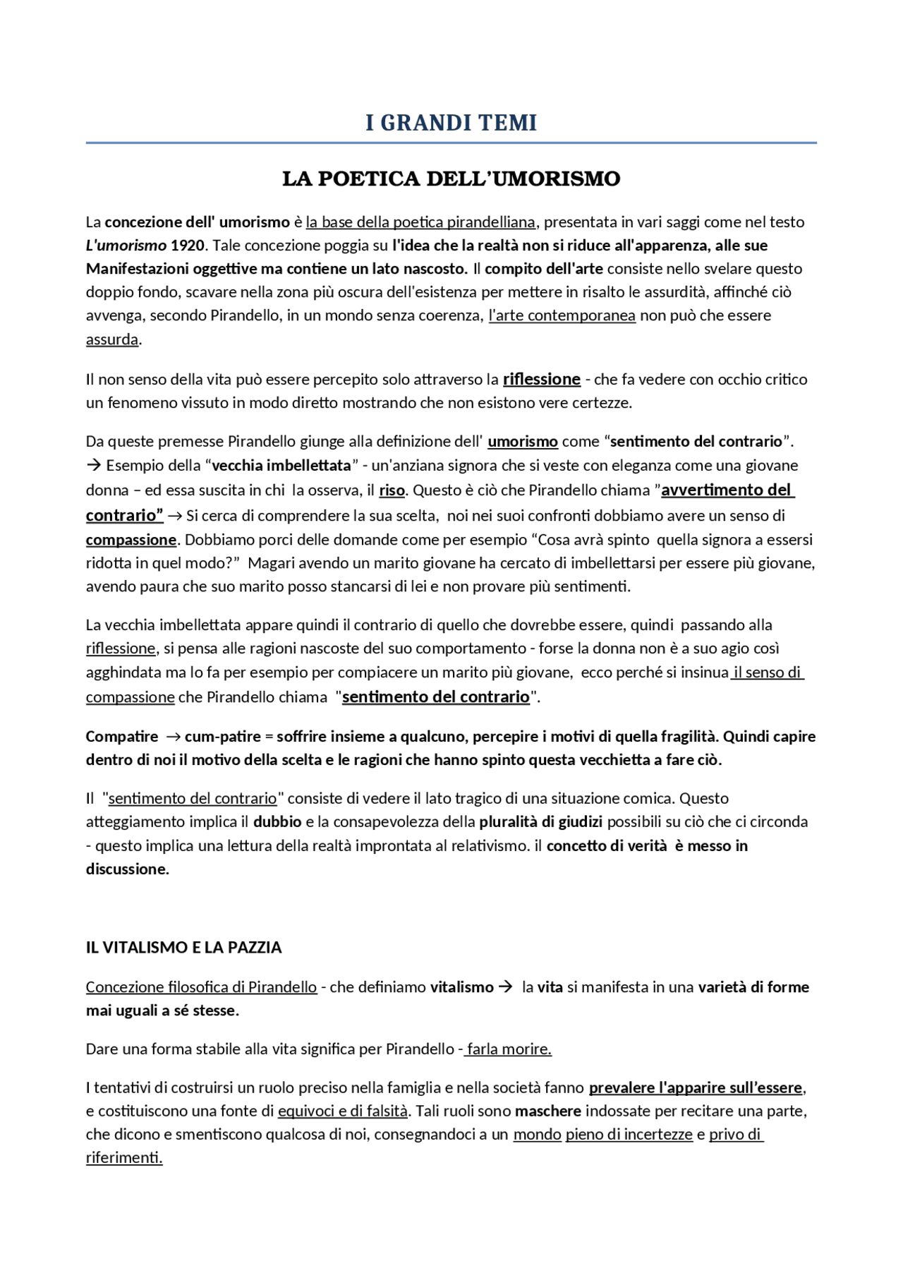 GRANDI TEMI POETICA DELL UMORISMO Schemi E Mappe Concettuali Di grandi-temi-poetica-dell-umorismo-schemi-e-mappe-concettuali-di