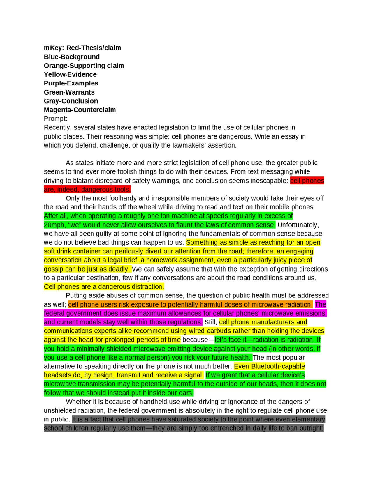 Student sample essay | Lecture notes English | Docsity