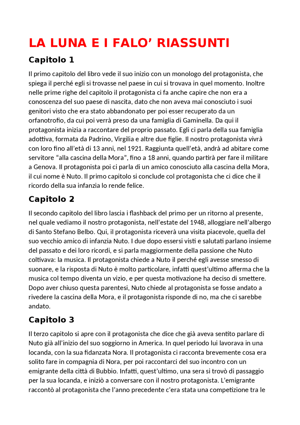 Riassunto del libro Riassunto del libro