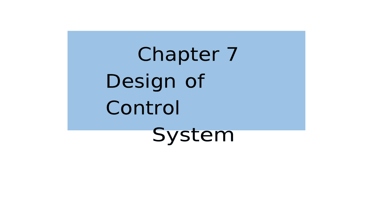 Design of controllers chapter 7 | Exams Aerospace Engineering | Docsity