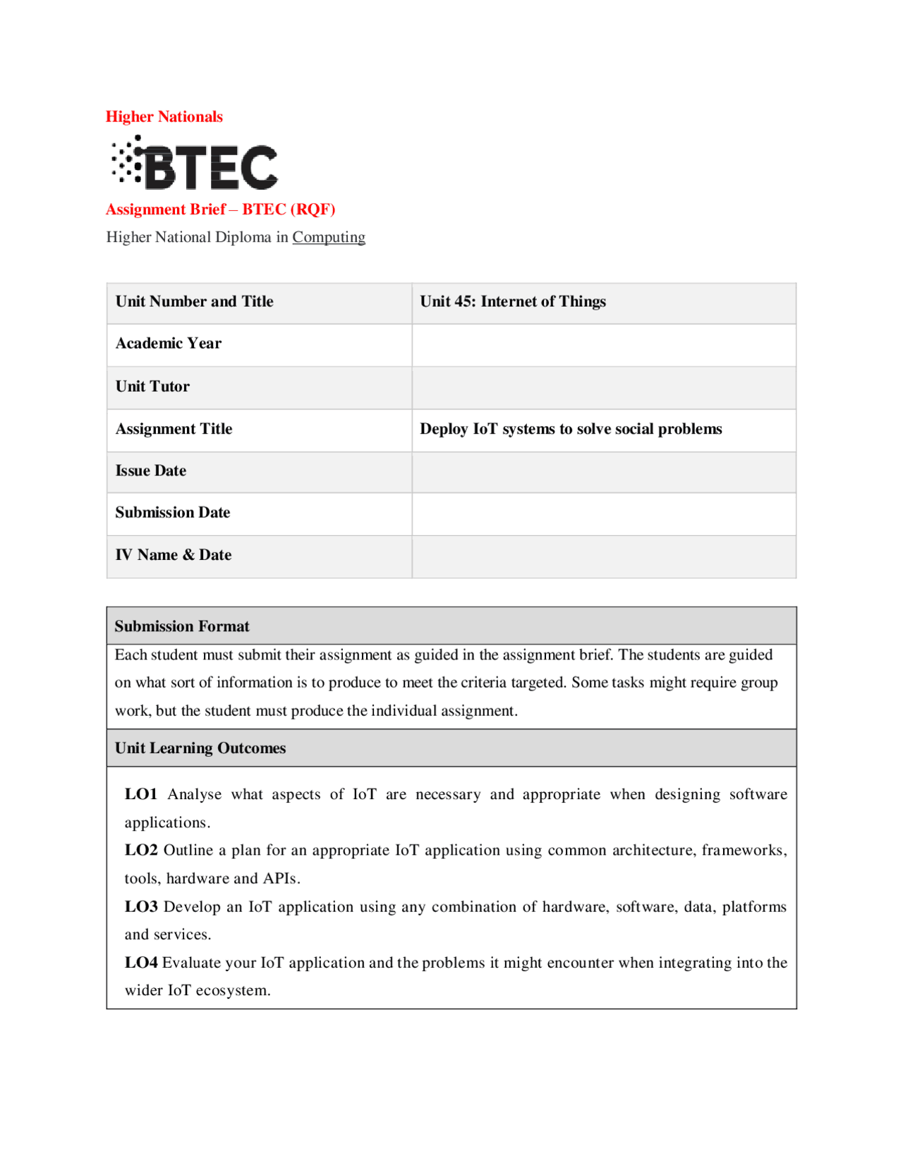 Assignment brief only | Study Guides, Projects, Research Internet and ...