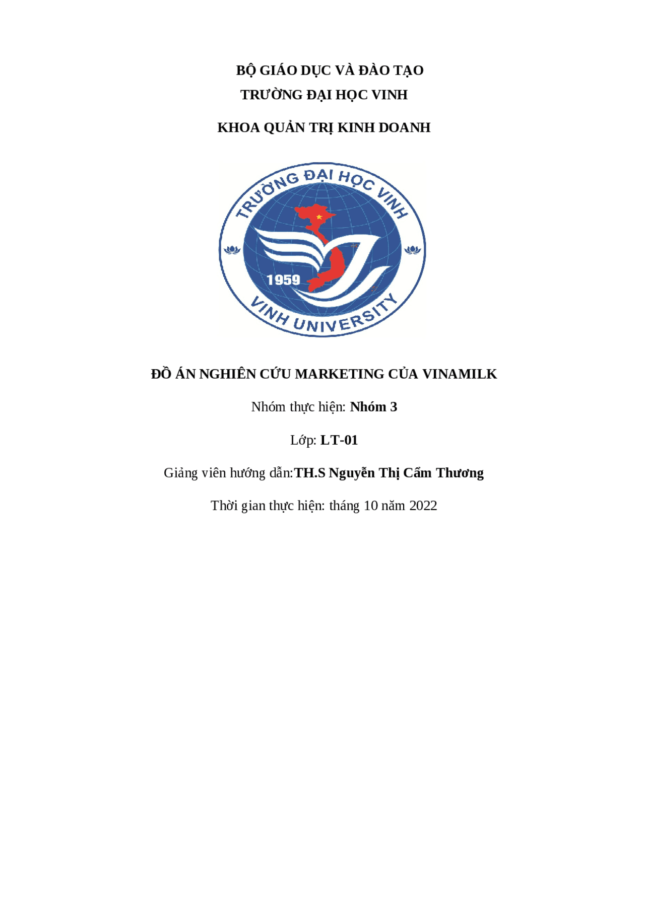 NGHIÊN CỨU MARKETING CỦA VINAMILK | Summaries Marketing | Docsity